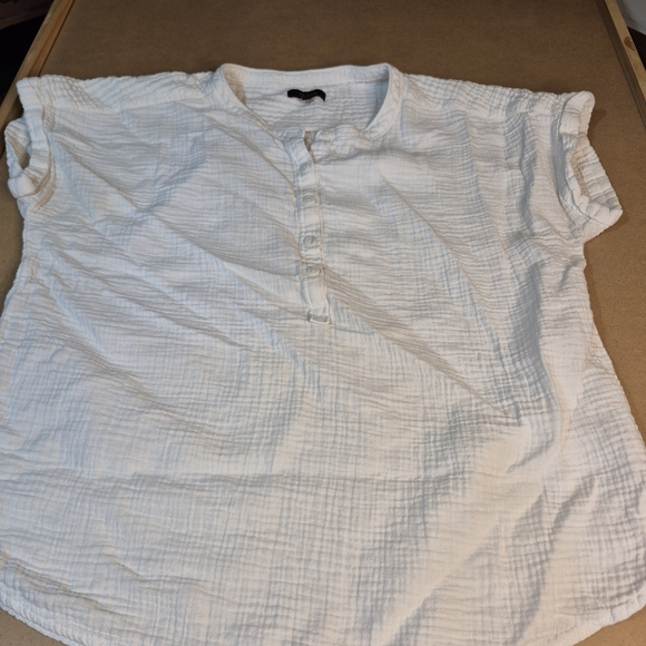 Quince Cream Textured Blouse 2543 - Picture 2 of 7